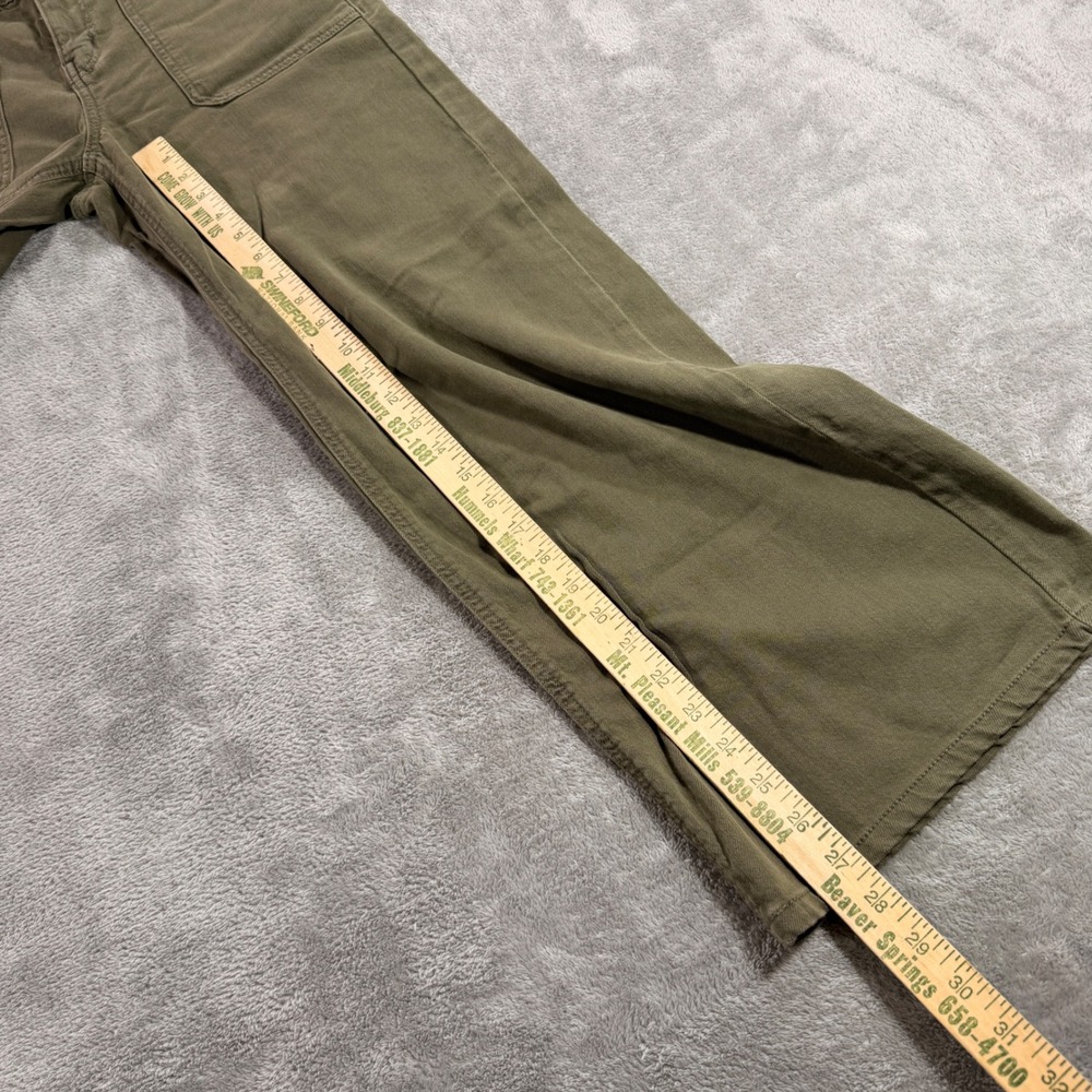 American Eagle Pants Womens 4 Green Super High-Rise Baggy Wide Leg Stretch Olive - Picture 4 of 11